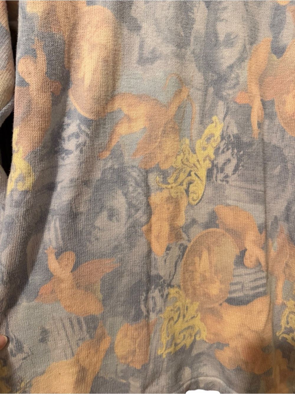 Gabriella T Vintage Angel Floral Pastel Knit Tunic size medium - Picture 4 of 6
